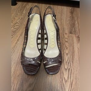 Snakeskin Print Heels Size 9 1/2